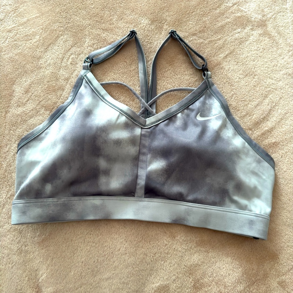 Nike Women's Tie-Dye Gray Sports Bra still like new!